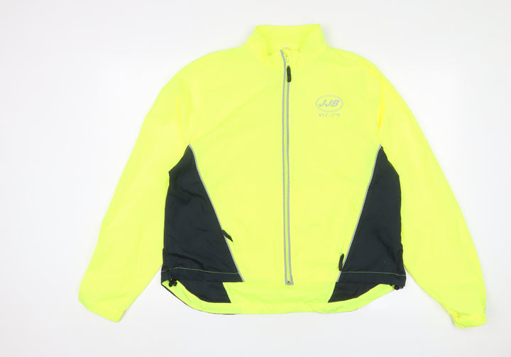 JJB Viz-24 Womens Yellow Polyester Pullover Casual Size 18 High Neck Zip