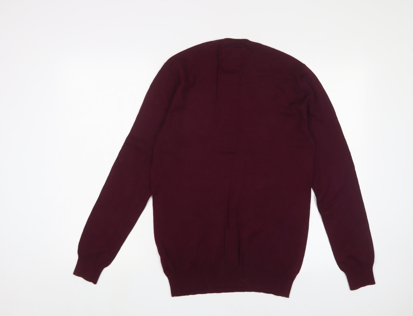 Jack Wills Mens Red Crew Neck Cotton Pullover Jumper Size XS Long Sleeve - Logo, Embroidered