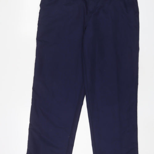 Dunlop Mens Blue Polyester Trousers Size 34 in L28 in Regular Zip - Short leg