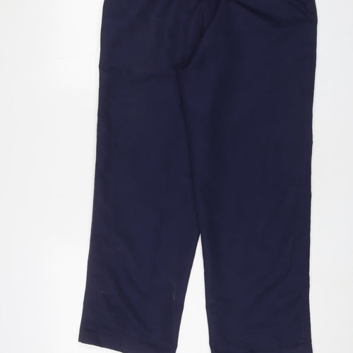 Dunlop Mens Blue Polyester Trousers Size 34 in L28 in Regular Zip - Short leg