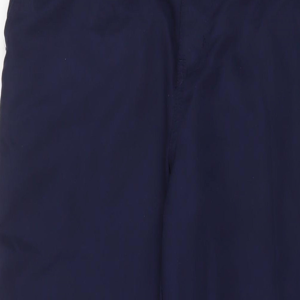 Dunlop Mens Blue Polyester Trousers Size 34 in L28 in Regular Zip - Short leg