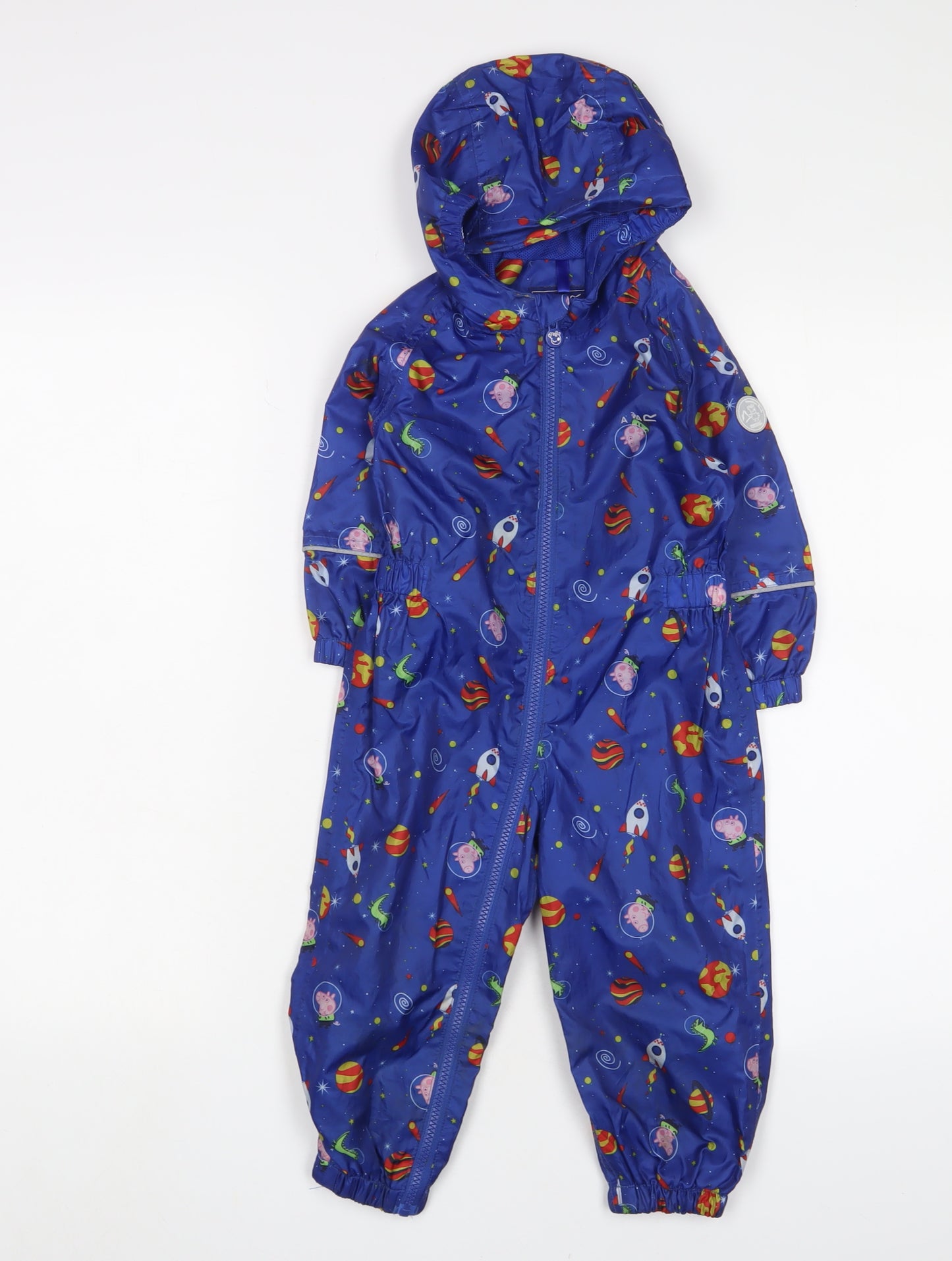 Regatta Boys Blue Geometric Jacket Snowsuit Size 12-18 Months Zip - Peppa Pig