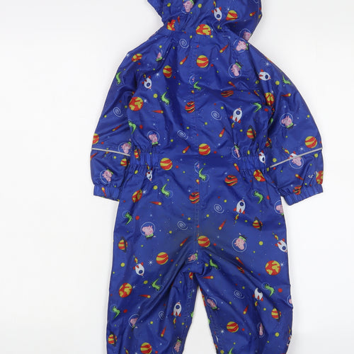 Regatta Boys Blue Geometric Jacket Snowsuit Size 12-18 Months Zip - Peppa Pig