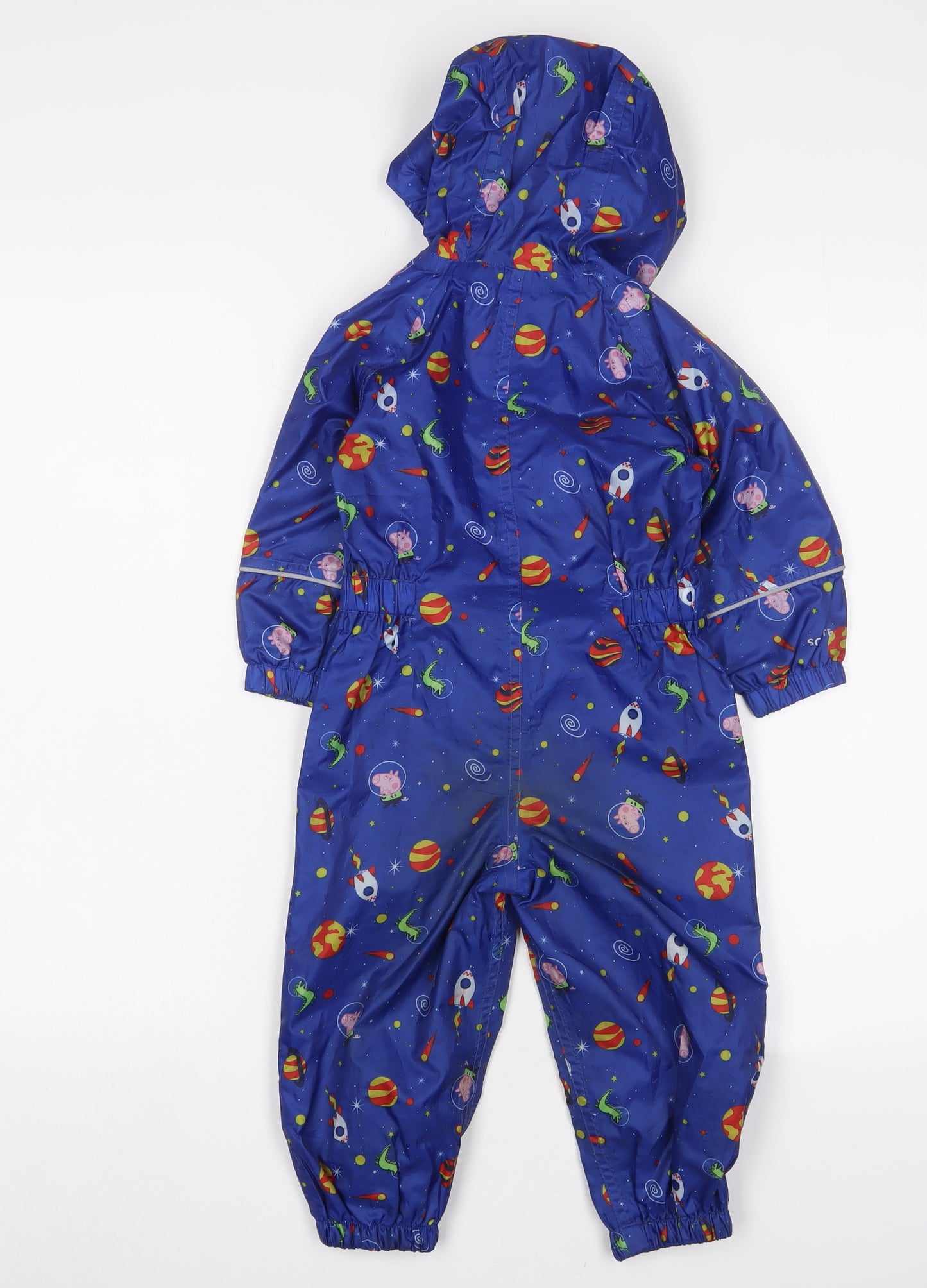 Regatta Boys Blue Geometric Jacket Snowsuit Size 12-18 Months Zip - Peppa Pig