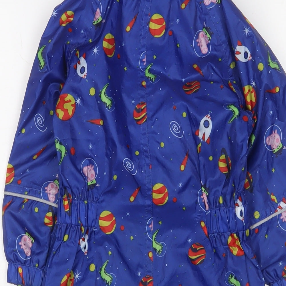 Regatta Boys Blue Geometric Jacket Snowsuit Size 12-18 Months Zip - Peppa Pig