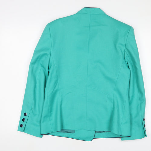 Lampert Womens Green Jacket Blazer Size 14 Button