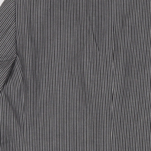Brook Taverner Mens Grey Striped Wool Jacket Suit Jacket Size 44 Regular