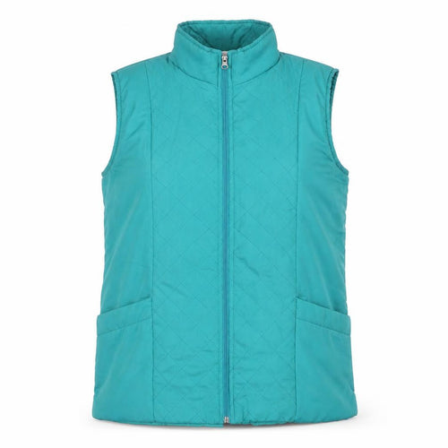 Anne De Lancay Womens Blue Gilet Jacket Size M Zip