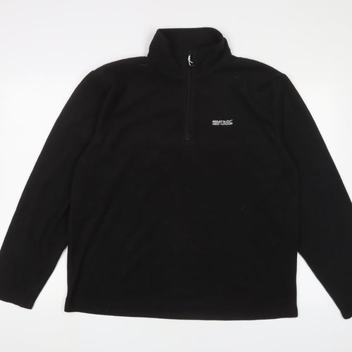 Regatta Mens Black Polyester Pullover Sweatshirt Size L - Logo, Embroidered