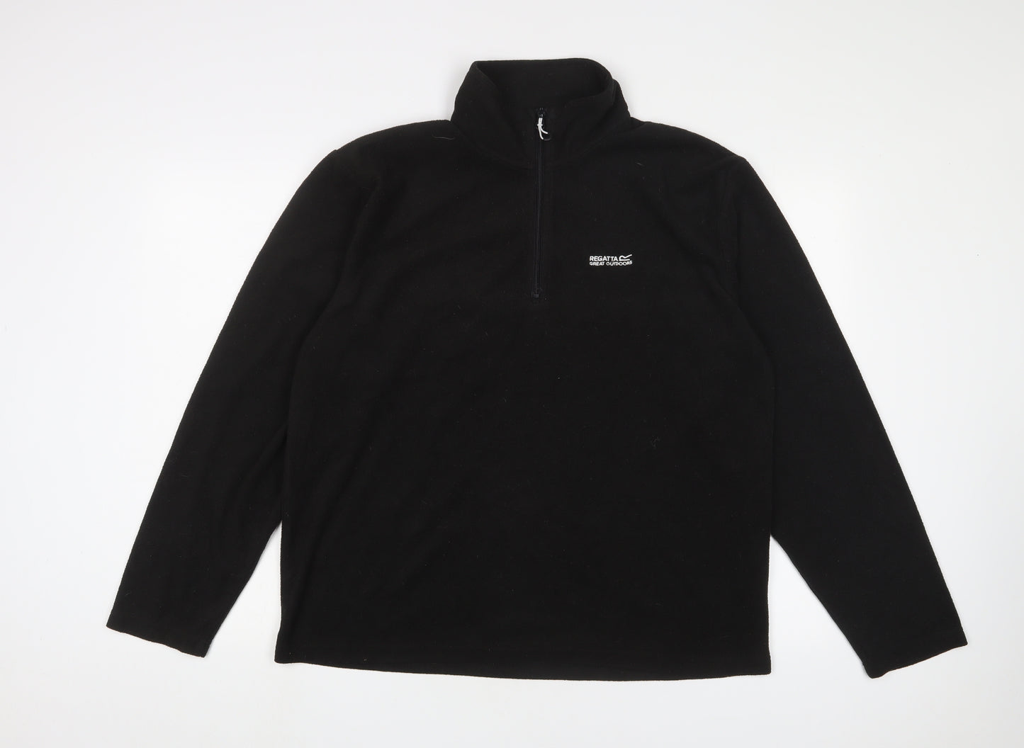 Regatta Mens Black Polyester Pullover Sweatshirt Size L - Logo, Embroidered