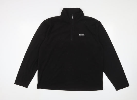 Regatta Mens Black Polyester Pullover Sweatshirt Size L - Logo, Embroidered