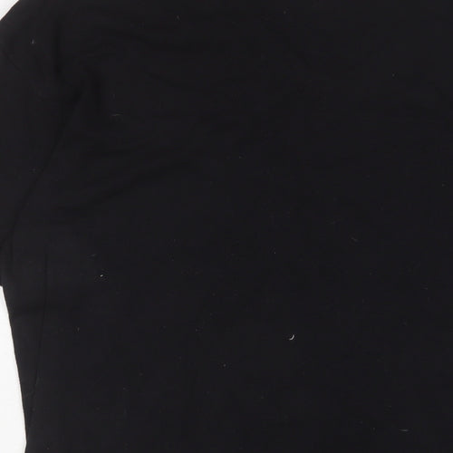 Calvin Klein Womens Black Cotton Basic T-Shirt Size XL V-Neck