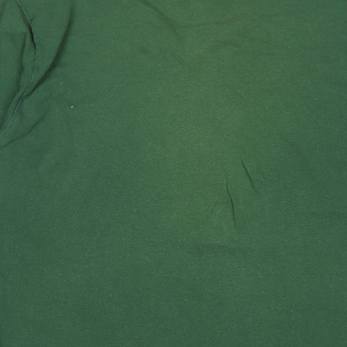 Lee Cooper Mens Green Cotton T-Shirt Size L Crew Neck - Logo