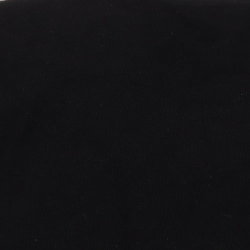 Yumi Womens Black Crew Neck Wool Pullover Jumper Size 12
