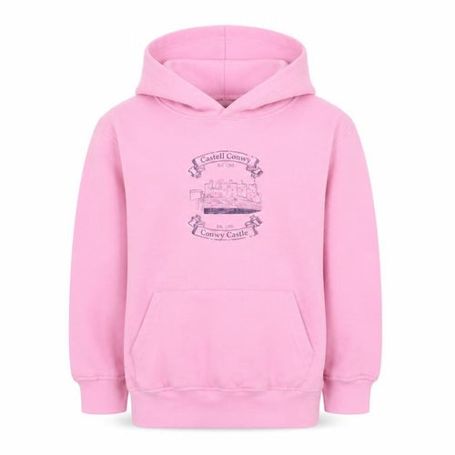 Conwyn Castle Girls Pink Cotton Pullover Hoodie Size 7-8 Years Pullover
