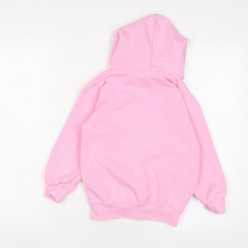 Conwyn Castle Girls Pink Cotton Pullover Hoodie Size 7-8 Years Pullover