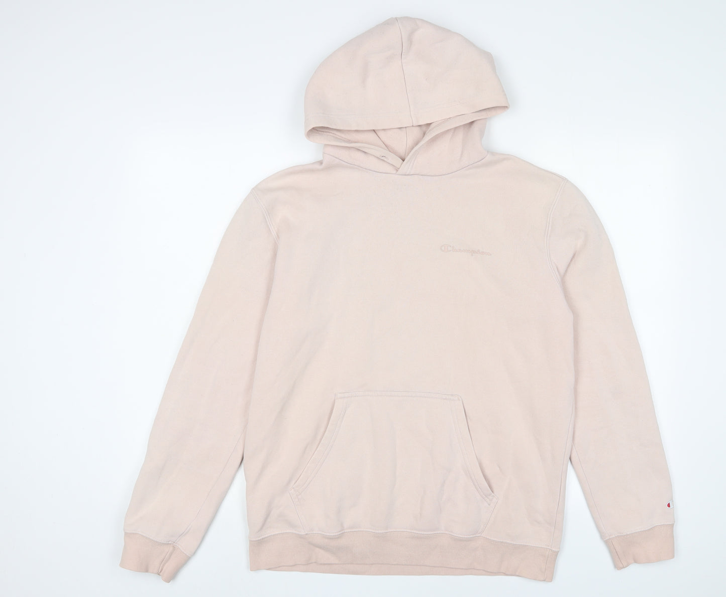 Champion Womens Pink Cotton Pullover Hoodie Size M Pullover - Logo