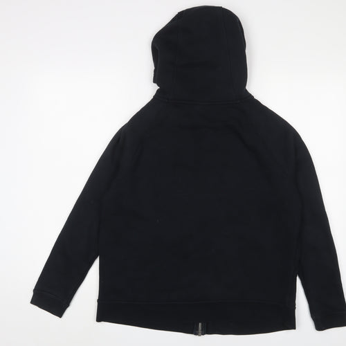 Nike Mens Black Cotton Full Zip Hoodie Size M - Logo