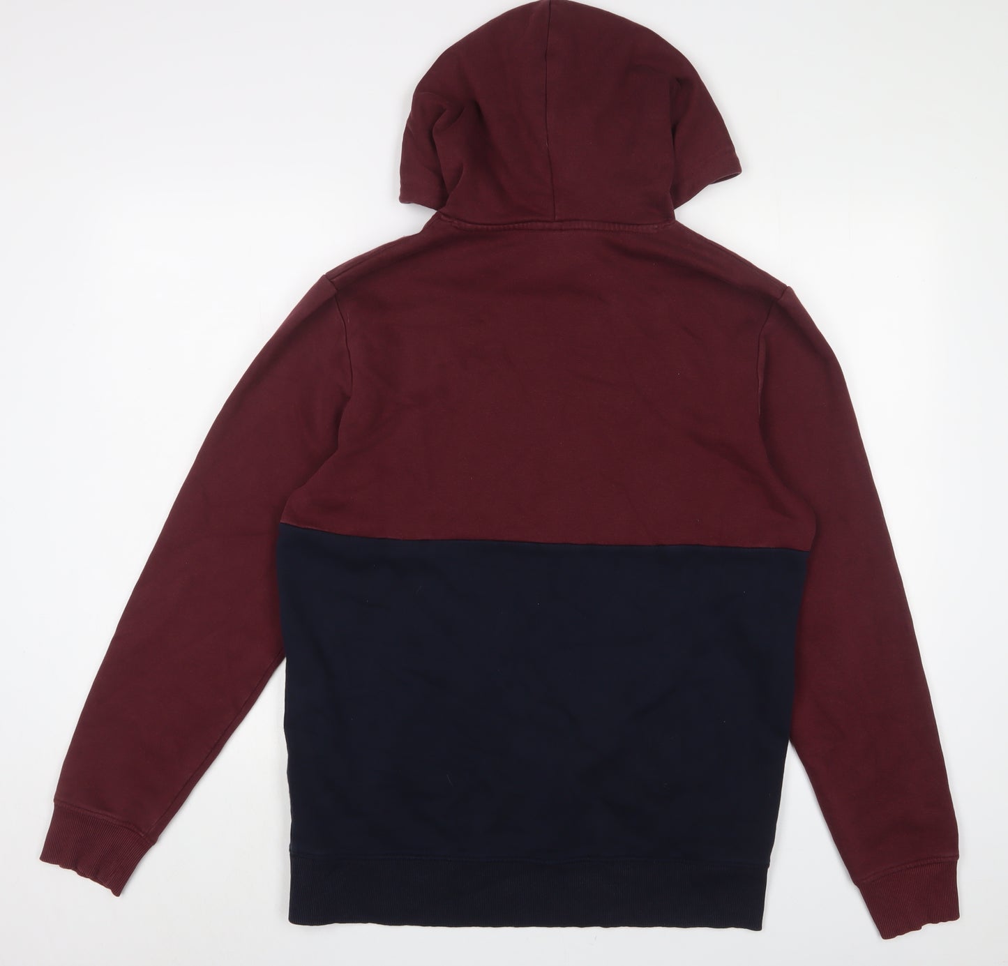 JACK & JONES Mens Red Cotton Pullover Hoodie Size L - Logo