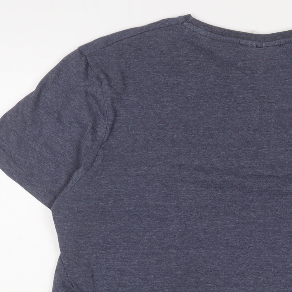 Marvel Mens Blue Cotton T-Shirt Size L Crew Neck
