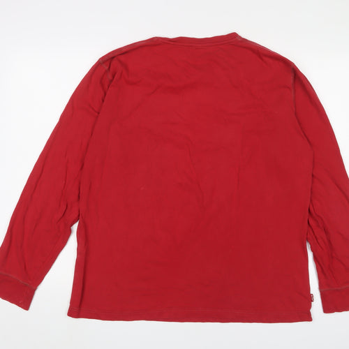 Levi's Mens Red Cotton T-Shirt Size L Crew Neck - San Francisco