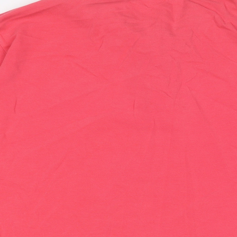 Lacoste Mens Pink Cotton Polo Size XL Collared Button - Etimated size