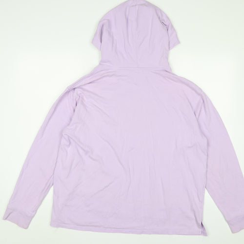 Champion Womens Purple Cotton Pullover Hoodie Size XL Pullover - Logo, Embroidered