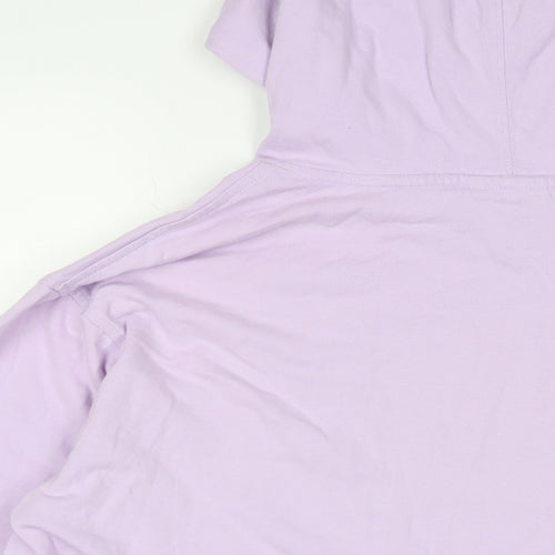Champion Womens Purple Cotton Pullover Hoodie Size XL Pullover - Logo, Embroidered