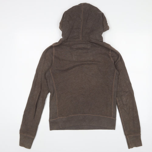 Abercrombie & Fitch Womens Brown Cotton Pullover Hoodie Size S Pullover - Logo, Embroidered