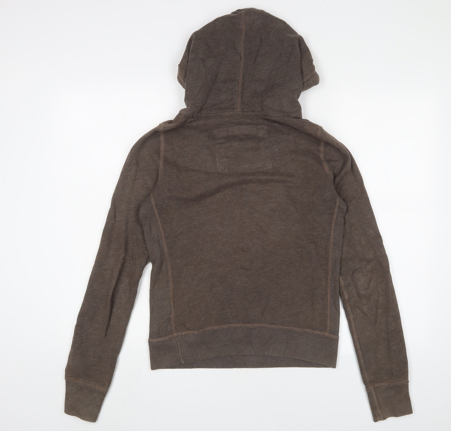 Abercrombie & Fitch Womens Brown Cotton Pullover Hoodie Size S Pullover - Logo, Embroidered