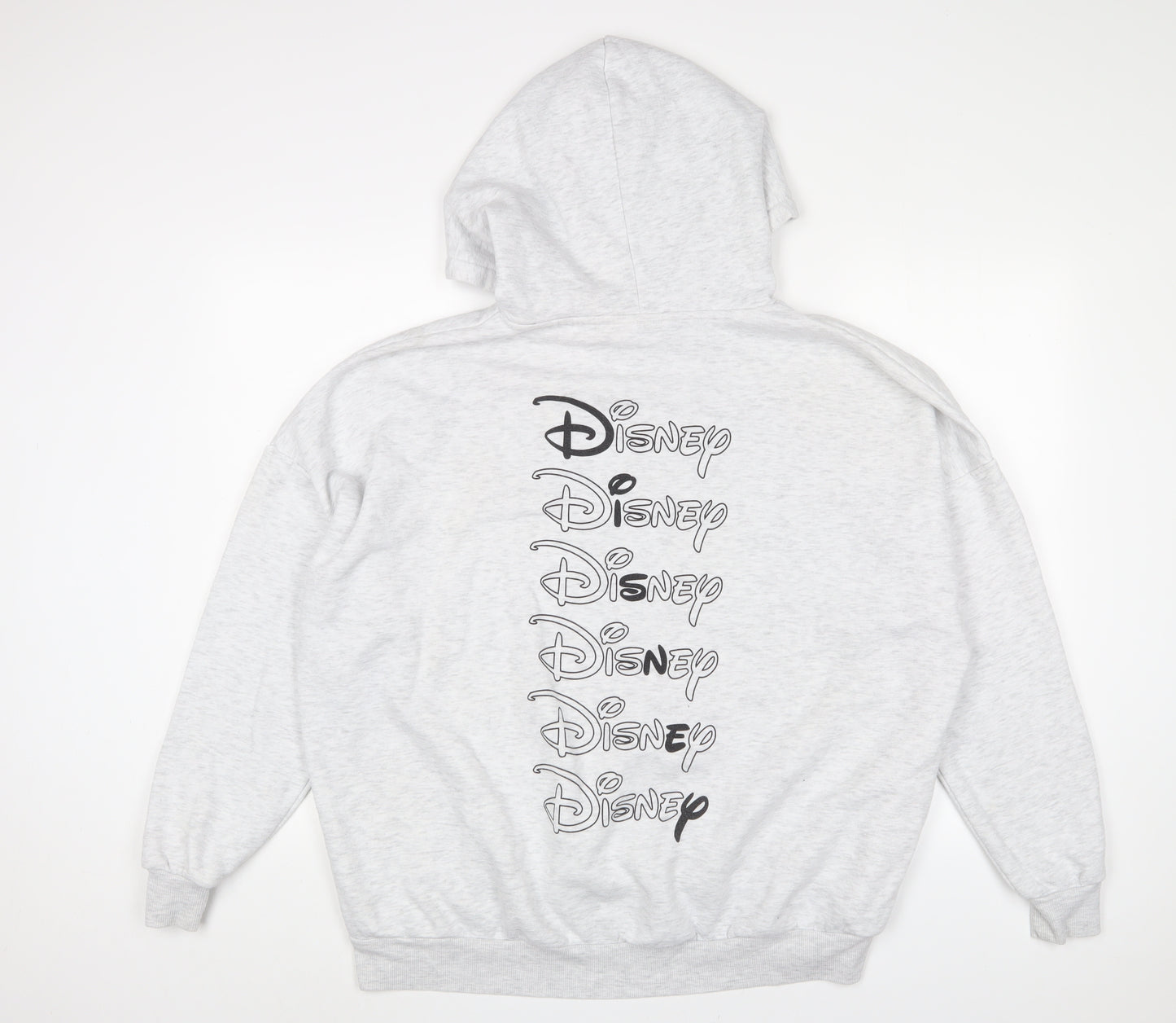 Disney Mens Grey Cotton Pullover Hoodie Size XL - Logo