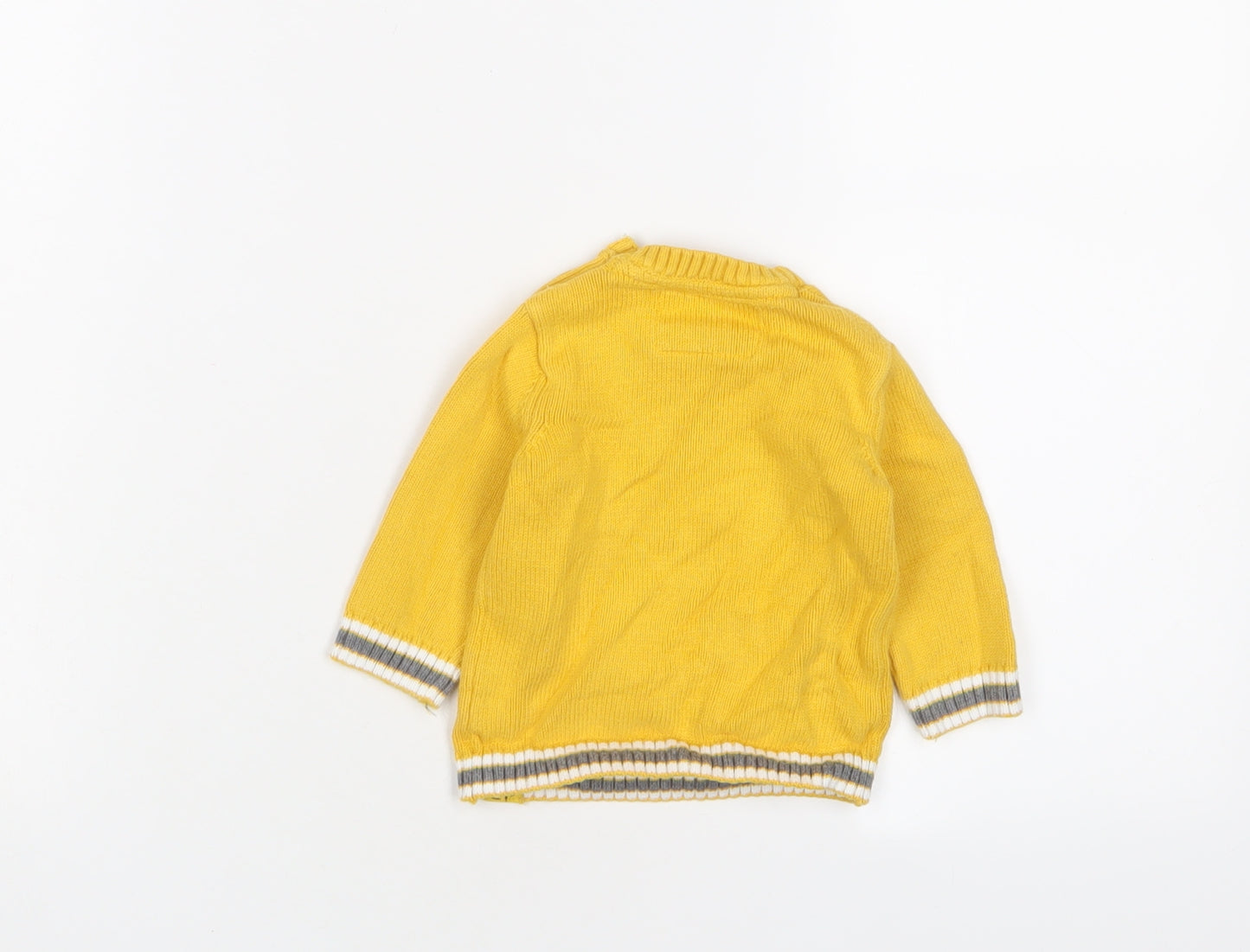 Harry Potter Baby Yellow Cotton Pullover Jumper Size 3-6 Months Button - Embroidered