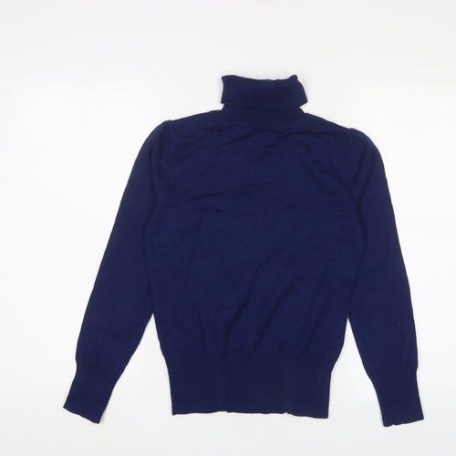 Prich Girls Blue Roll Neck Acrylic Pullover Jumper Size 13 Years Pullover - Buttons