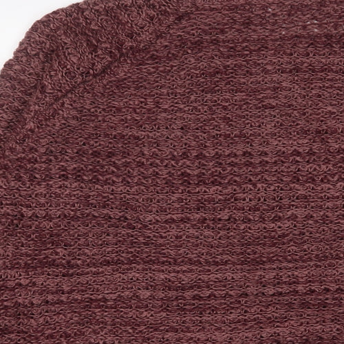 VERO MODA Womens Purple Crew Neck Acrylic Pullover Jumper Size L