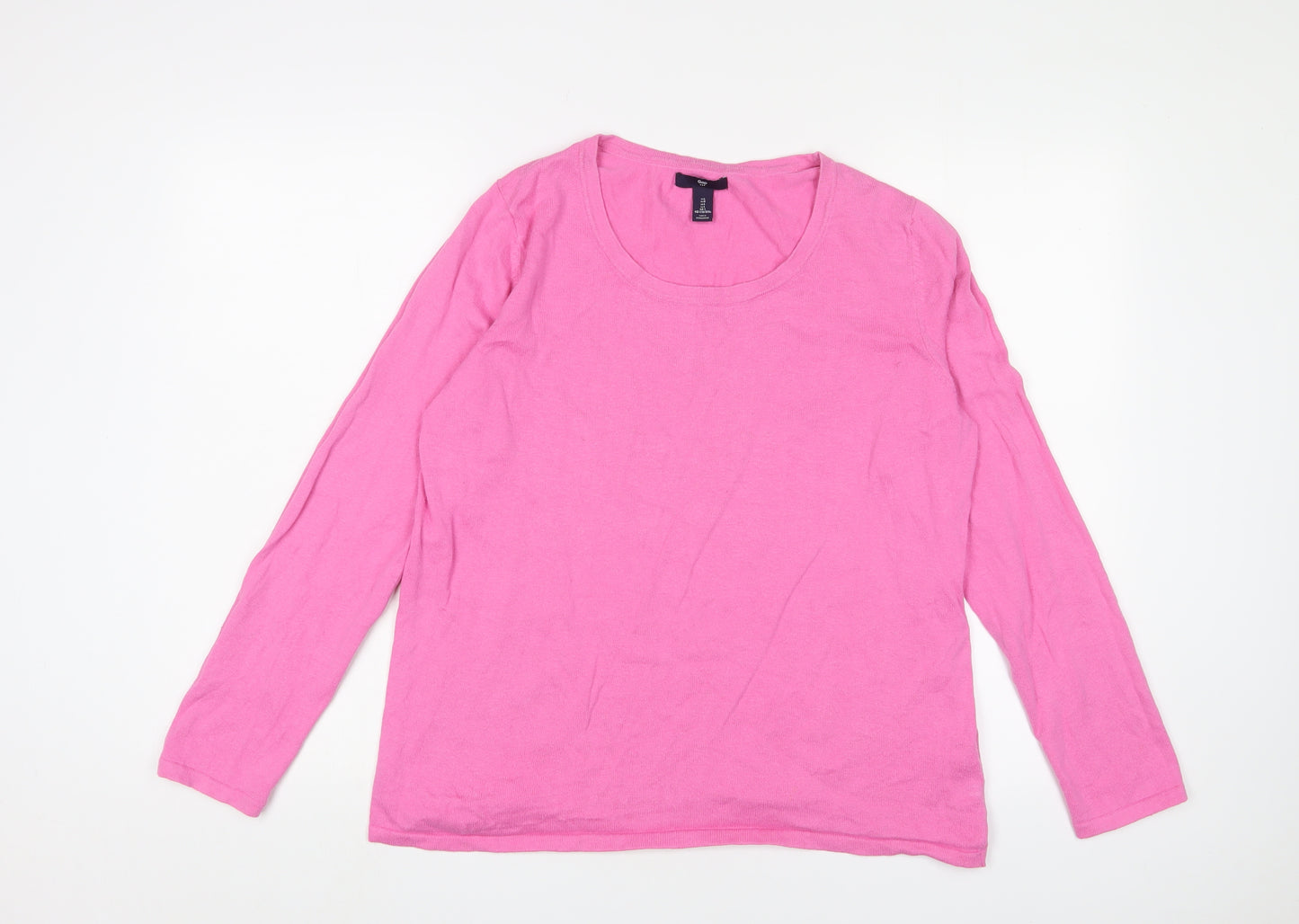 Gap Womens Pink Cotton Basic T-Shirt Size L Crew Neck