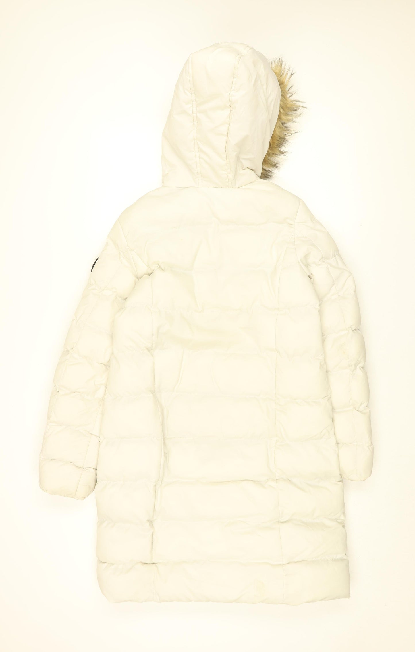 Brave Soul Womens White Puffer Jacket Coat Size 8 Zip
