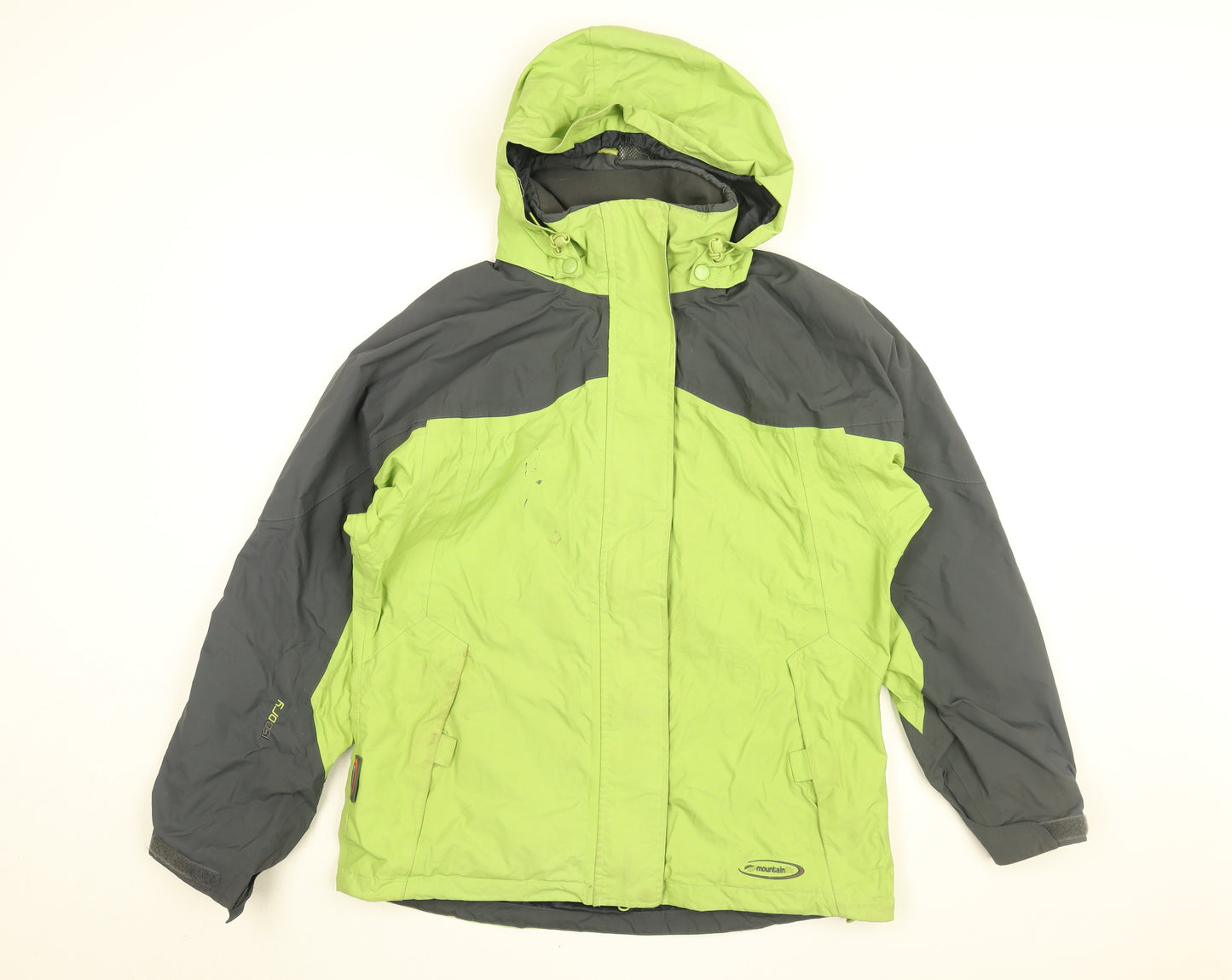 Mountain Life Womens Green Rain Coat Coat Size 12 Zip
