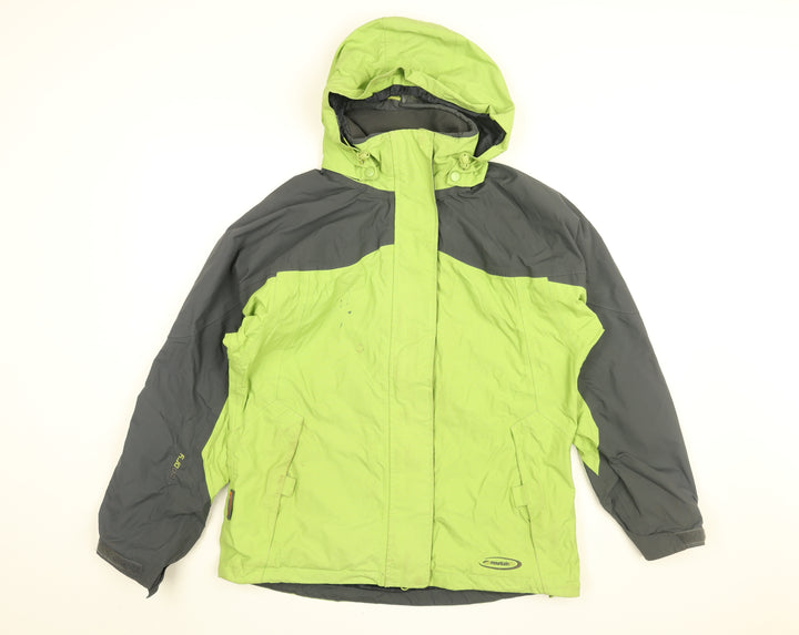 Mountain Life Womens Green Rain Coat Coat Size 12 Zip