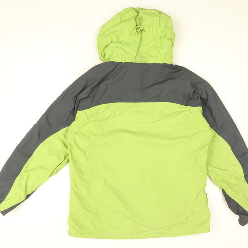 Mountain Life Womens Green Rain Coat Coat Size 12 Zip