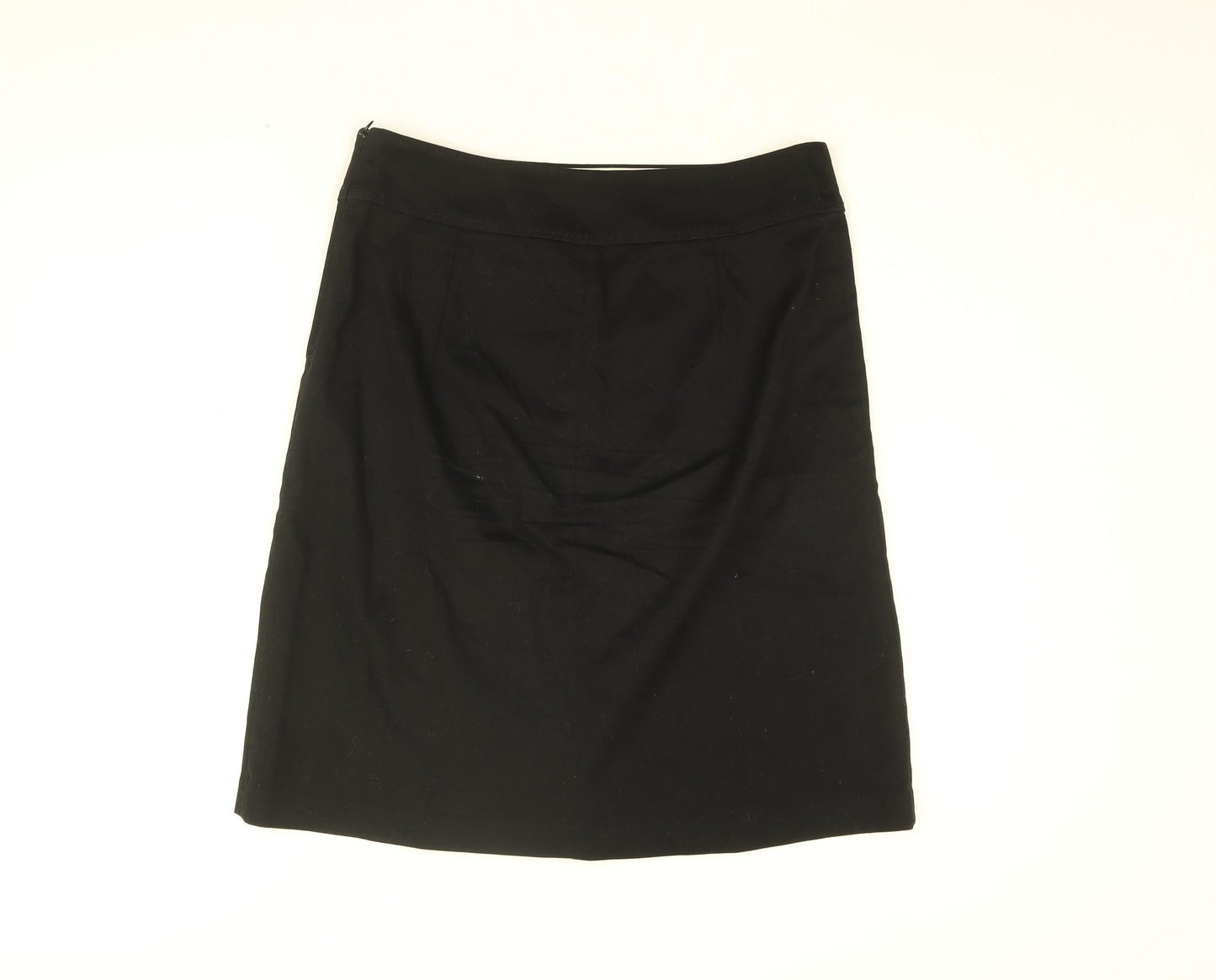 Gap Womens Black Cotton Flare Skirt Size 8 Zip