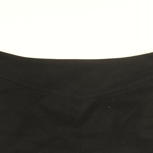 Gap Womens Black Cotton Flare Skirt Size 8 Zip