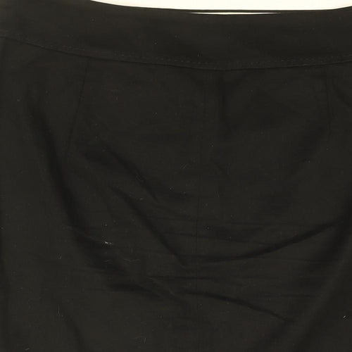 Gap Womens Black Cotton Flare Skirt Size 8 Zip