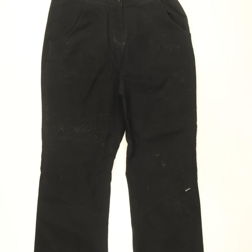 Rohan Womens Black Polyamide Rain Trousers Trousers Size 10 L27 in Regular Zip