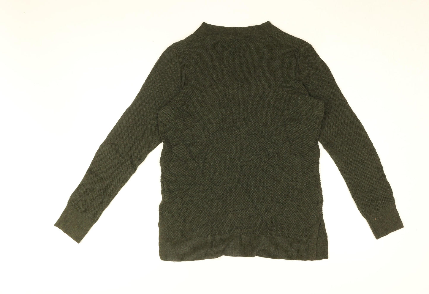 Gap Womens Green V-Neck Cotton Pullover Jumper Size M