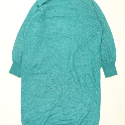 Y.A.S Womens Blue V-Neck Nylon Cardigan Jumper Size XL