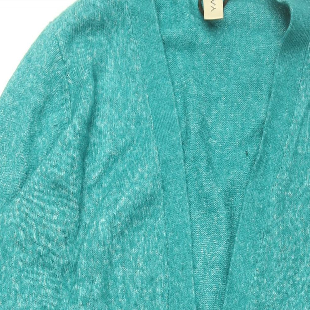 Y.A.S Womens Blue V-Neck Nylon Cardigan Jumper Size XL