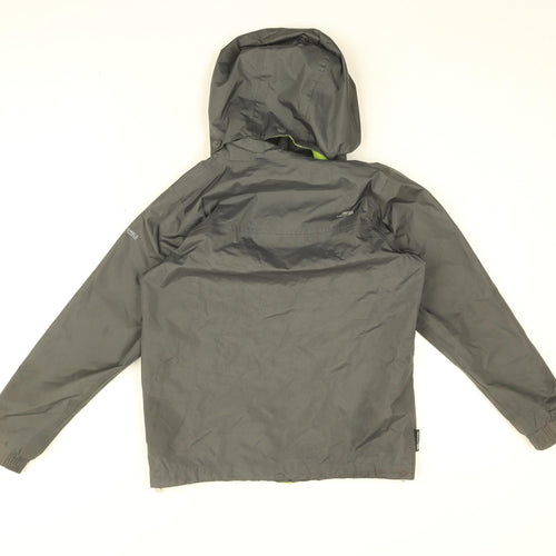 Trespass Boys Grey Rain Coat Coat Size 7-8 Years Zip