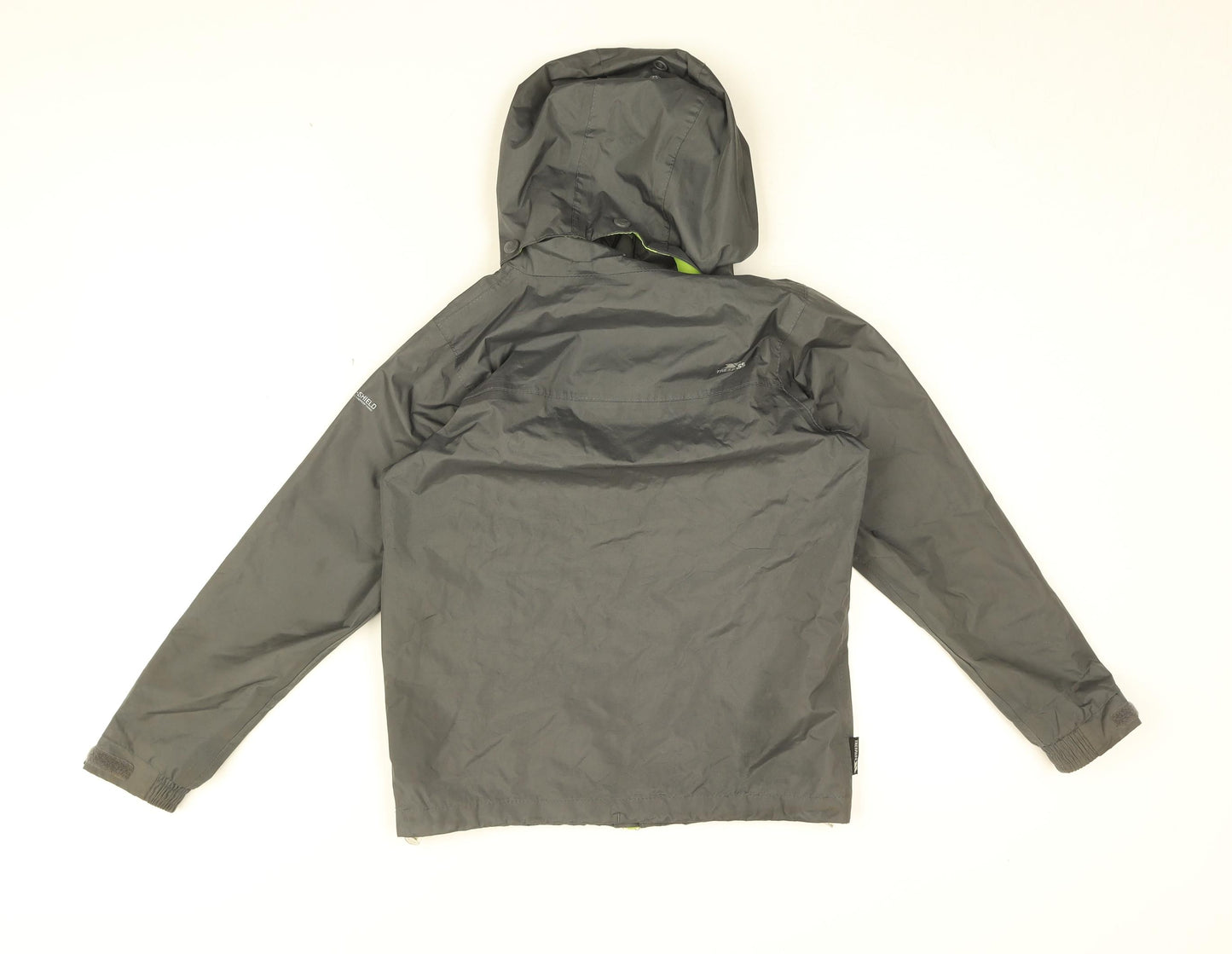 Trespass Boys Grey Rain Coat Coat Size 7-8 Years Zip