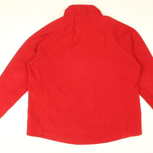 Lands' End Womens Red Polyester Full Zip Sweatshirt Size 20 Zip - Size 20-22