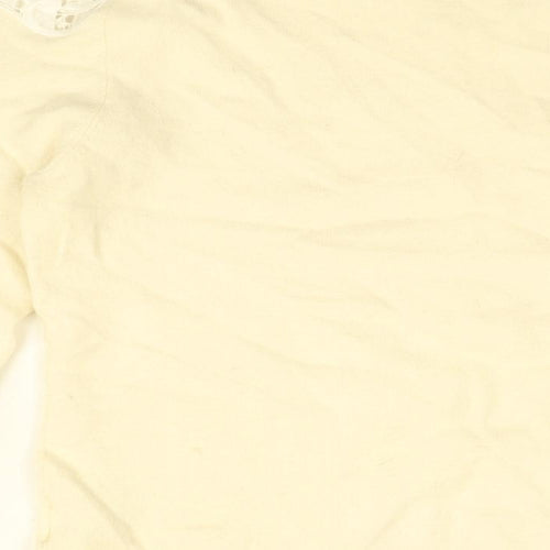 Ted Baker Womens Ivory Round Neck Acrylic Pullover Jumper Size 14